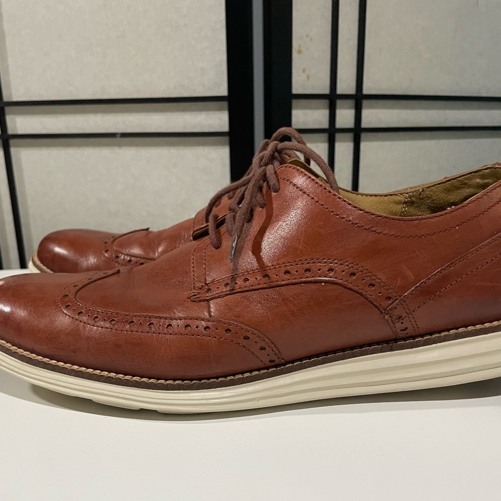 Cole Haan Original Grand Brown Wingtip Oxford Dress Shoes C26471 Mens Size 12M - Picture 7 of 12